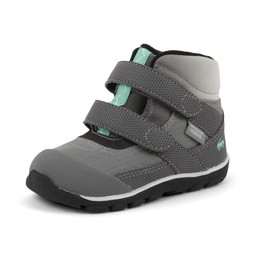 See Kai Run Boys Atlas II WP Boots Gray 5 Toddler M